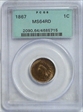 1867 1C MS64RD