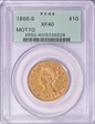 1866-S $10 Motto XF40