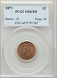 1871 1C MS65RB