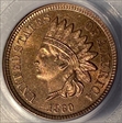 1860 1C Pointed Bust MS64