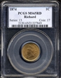 1874 1C MS65RD