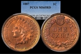 1887 1C MS65RD