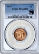 1891 1C MS65RD