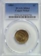 1864 1C Copper-Nickel MS64