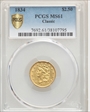 1834 $2.50 Classic MS61