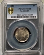 1883 5C No CENTS MS66