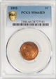 1893 1C MS66RD