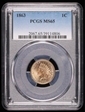 1863 1C MS65