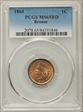 1864 1C Bronze MS65RD