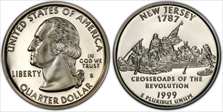 1999-S 25C New Jersey Silver PR69DCAM