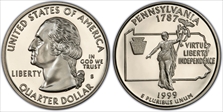 1999-S 25C Pennsylvania PR69DCAM