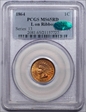1864 1C L on Ribbon MS65RD