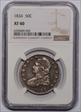 1834 50C O-101 Lg Date, Lg Letters XF40
