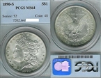 1890-S $1 MS64