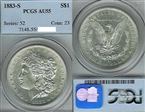 1883-S $1 AU55