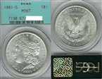 1881-S $1 MS67