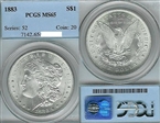 1883 $1 MS65