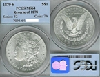 1879-S $1 Reverse of 1878 MS64