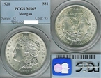 1921 $1 Morgan MS65