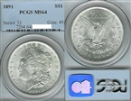 1891 $1 MS64