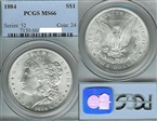 1884 $1 MS66