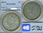 1881-O $1 MS65