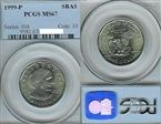 1999-P SBA$1 MS67