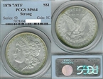 1878 7/8TF $1 Strong MS64