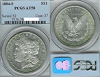 1884-S $1 AU58