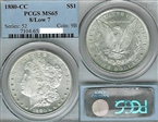 1880-CC $1 8/Low 7 MS65