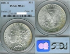 1891-S $1 MS64