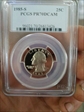 1985-S 25C PR70DCAM