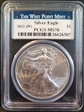 2012-(W) $1 Silver Eagle Struck at West Point MS70
