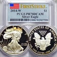 2014-W $1 Silver Eagle First Strike PR70DCAM