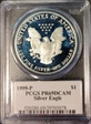 1999-P $1 Silver Eagle Moy Signature PR69DCAM