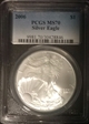 2006 $1 Silver Eagle MS70