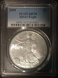 2004 $1 Silver Eagle MS70