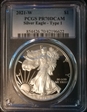 2021-W  $1 Silver Eagle - Type 1 PR70DCAM