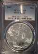 1987 $1 Silver Eagle MS69