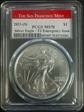 2021-(S) $1 Silver Eagle - T2 Emergency Issue Struck at San Francisco MS70