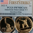 2022-S $1 American Innovation VT Snowboarding First Strike PR70DCAM