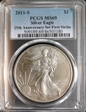 2011-S $1 Silver Eagle 25th Anniversary Set First Strike MS69