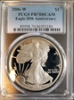 2006-W $1 Eagle-20th Anniversary PR70DCAM