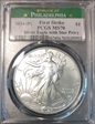 2024-(P) $1 Silver Eagle with Star Privy Struck at Philadelphia First Strike MS70