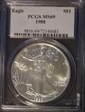 1988 $1 Silver Eagle MS69