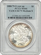 1880/79-S $1 VAM 8, Doubled 18-0 MS66