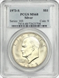 1973-S $1 Silver MS68