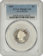 1883 5C No CENTS PR66CAM