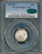 1944-D 10C MS67+ FB