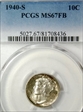 1940-S 10C MS67FB